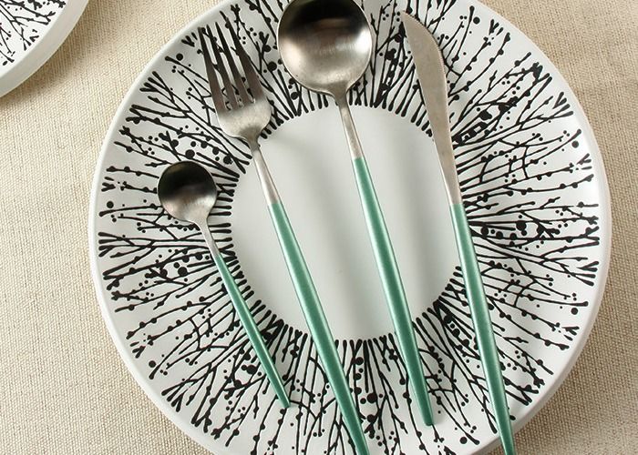 Electroplated 304 Stainless Steel Flatware Set 4pcs